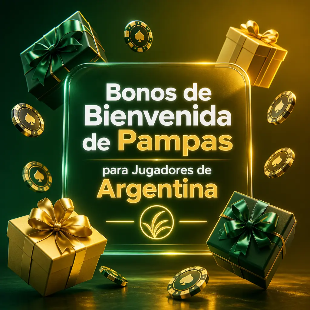 Bonos de bienvenida de Pampas Casino en Argentina: paquetes en 5 depósitos con giros gratis y fichas de apuesta adicionales.