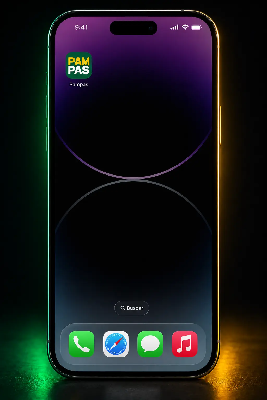 Pasos para descargar e instalar la app de Pampas en iOS desde Safari y agregarla a la pantalla de inicio del iPhone.