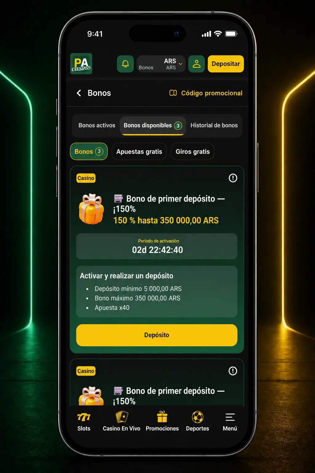 Guía paso a paso para reclamar y usar bonos de Pampas en Argentina: registro, carga de saldo y código promocional.