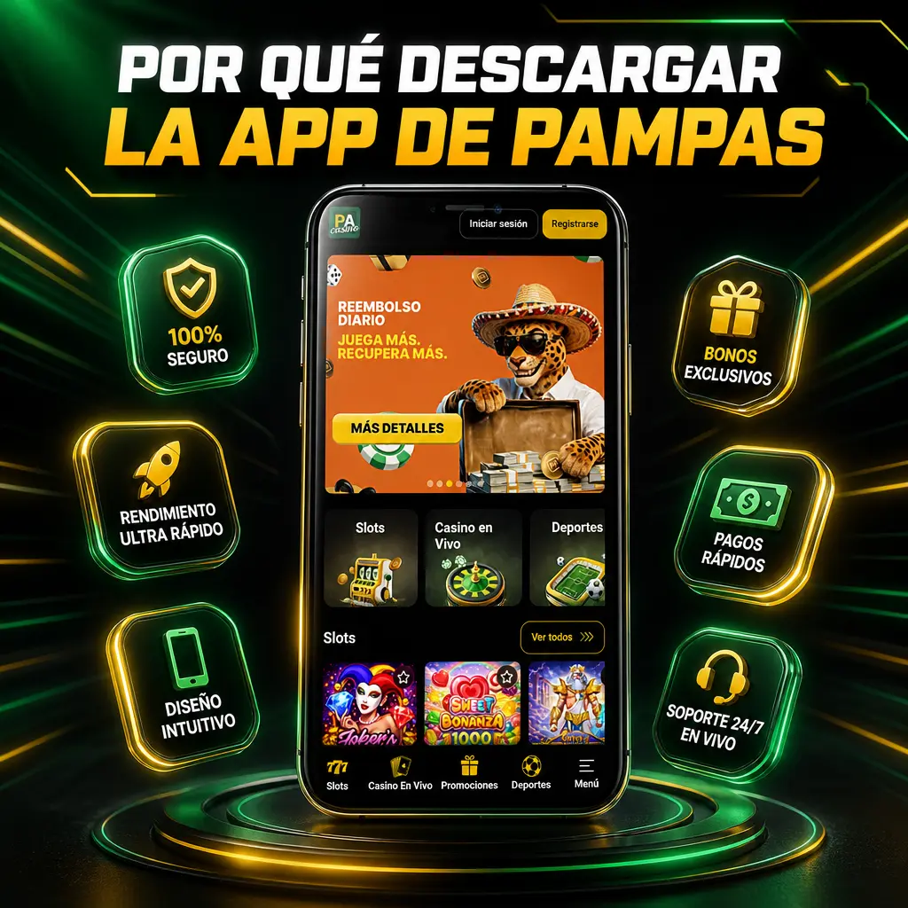 App de Pampas: cuotas en vivo en 1 segundo, depósitos instantáneos y menos consumo de datos móviles.